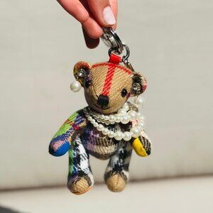 Luxury Burberry Cashmere Bear Charm